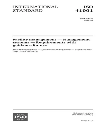 ISO 41001:2018 Facility management — Management systems